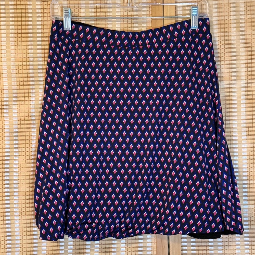 41 Hawthorn Womens Geometric Diamond Bubble Hem Mini Skirt Navy Pink M Sports‎